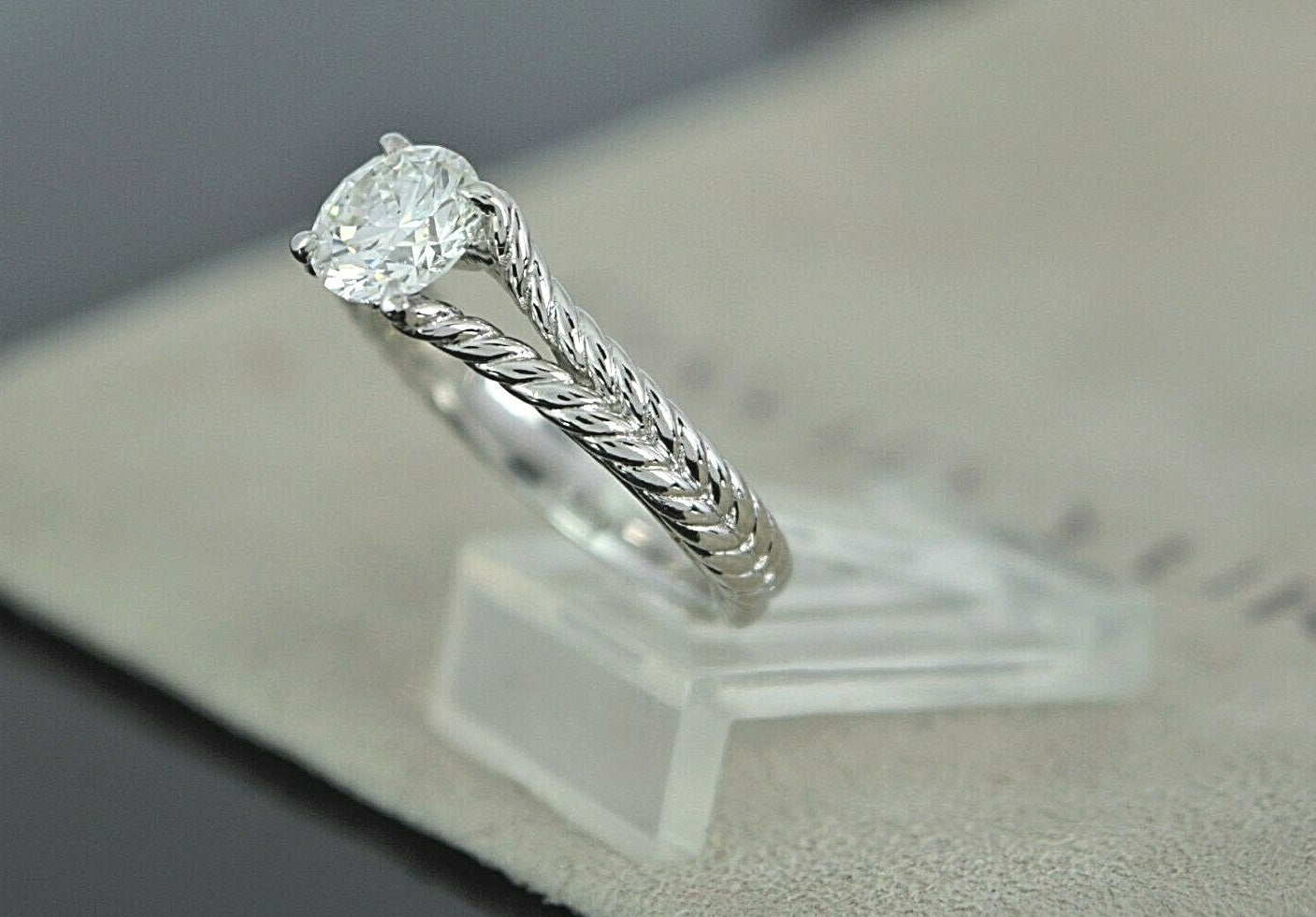 1.01ct Round Brilliant Diamond Chatelaine Ring — GIA Certified, Platinum