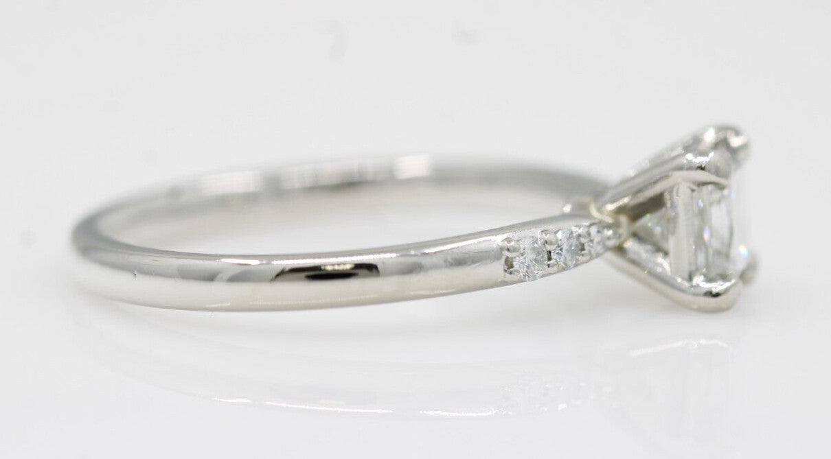 0.71ct Square Modified Brilliant Diamond Engagement Ring — GIA Certified, Platinum
