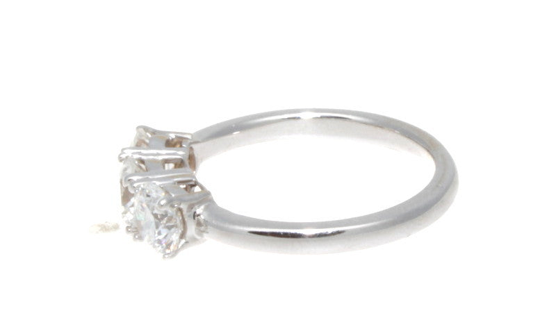 1.60ct Round Brilliant Three-Stone Diamond Ring — GIA Certified, Platinum