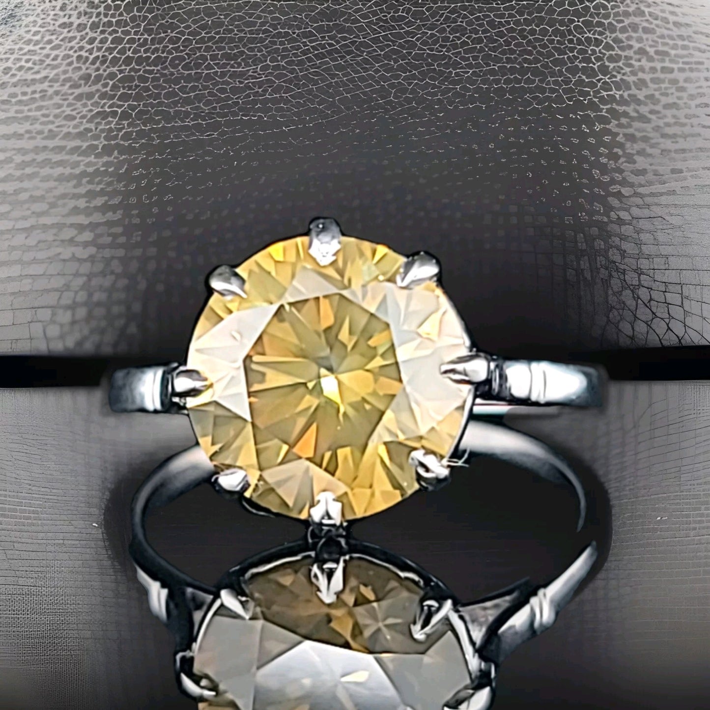 3.95ct Round Brilliant Natural Deep Yellow Diamond Ring — GIA Certified, Platinum