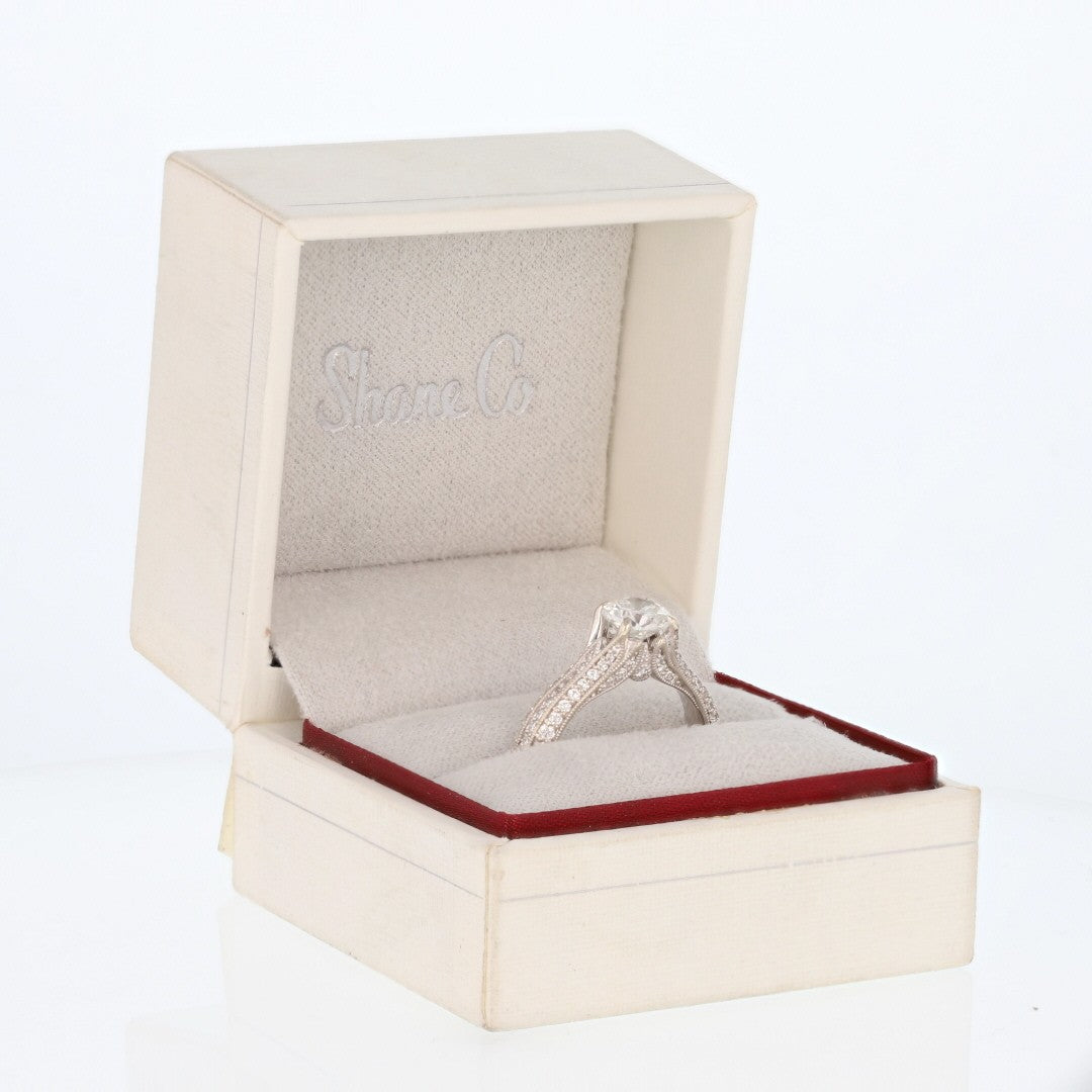 1.22ct Round Brilliant Diamond Engagement Ring — GIA Certified, 14k White Gold