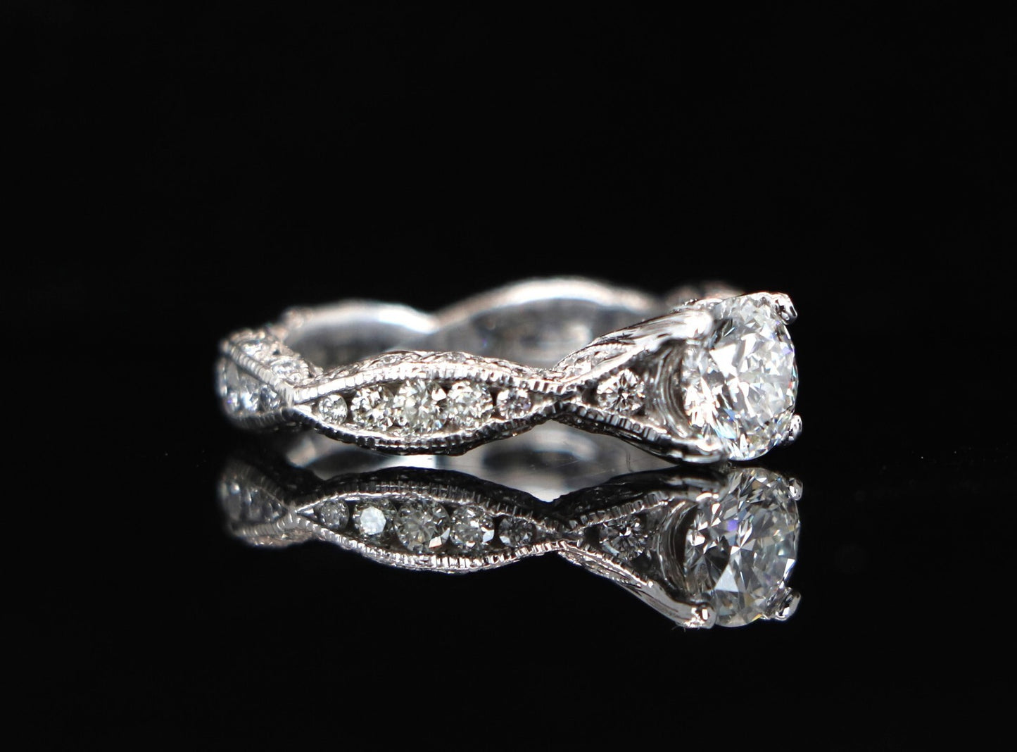 0.80ct Round Brilliant Diamond Engagement Ring — GIA Certified, 18k White Gold