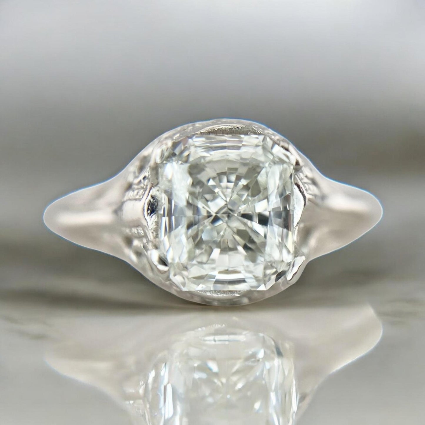 0.86ct Radiant Diamond Art Deco Filigree Ring — GIA Certified, Platinum