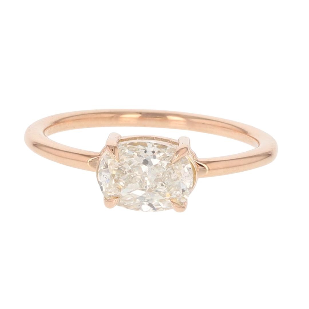 1.02ct Oval Brilliant Diamond Solitaire Ring — GIA Certified, 14k Rose Gold