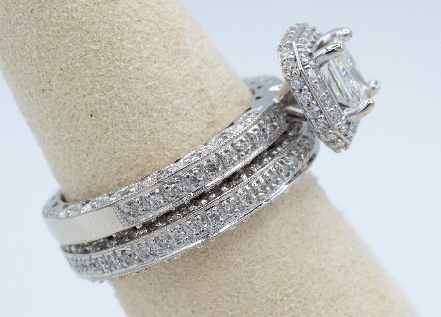 1.30ct Princess Cut Diamond Engagement Ring — GIA Certified, 18k White Gold