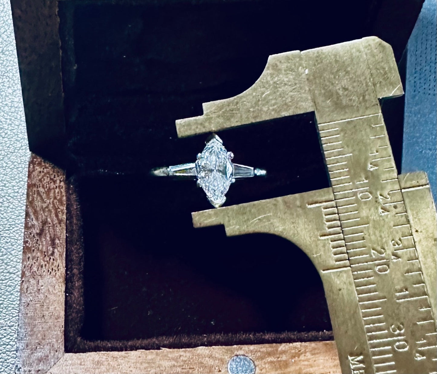0.84ct Marquise Diamond 3-Stone Ring — GIA Certified, Platinum