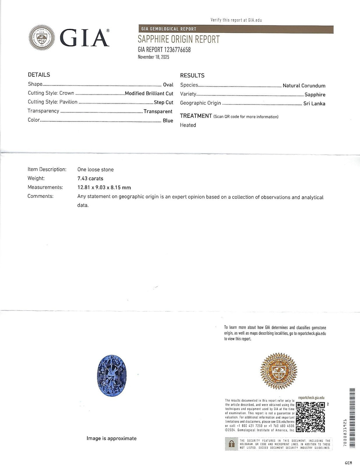 7.43ct Oval Ceylon Blue Sapphire Diamond Halo Ring — GIA Certified, Platinum