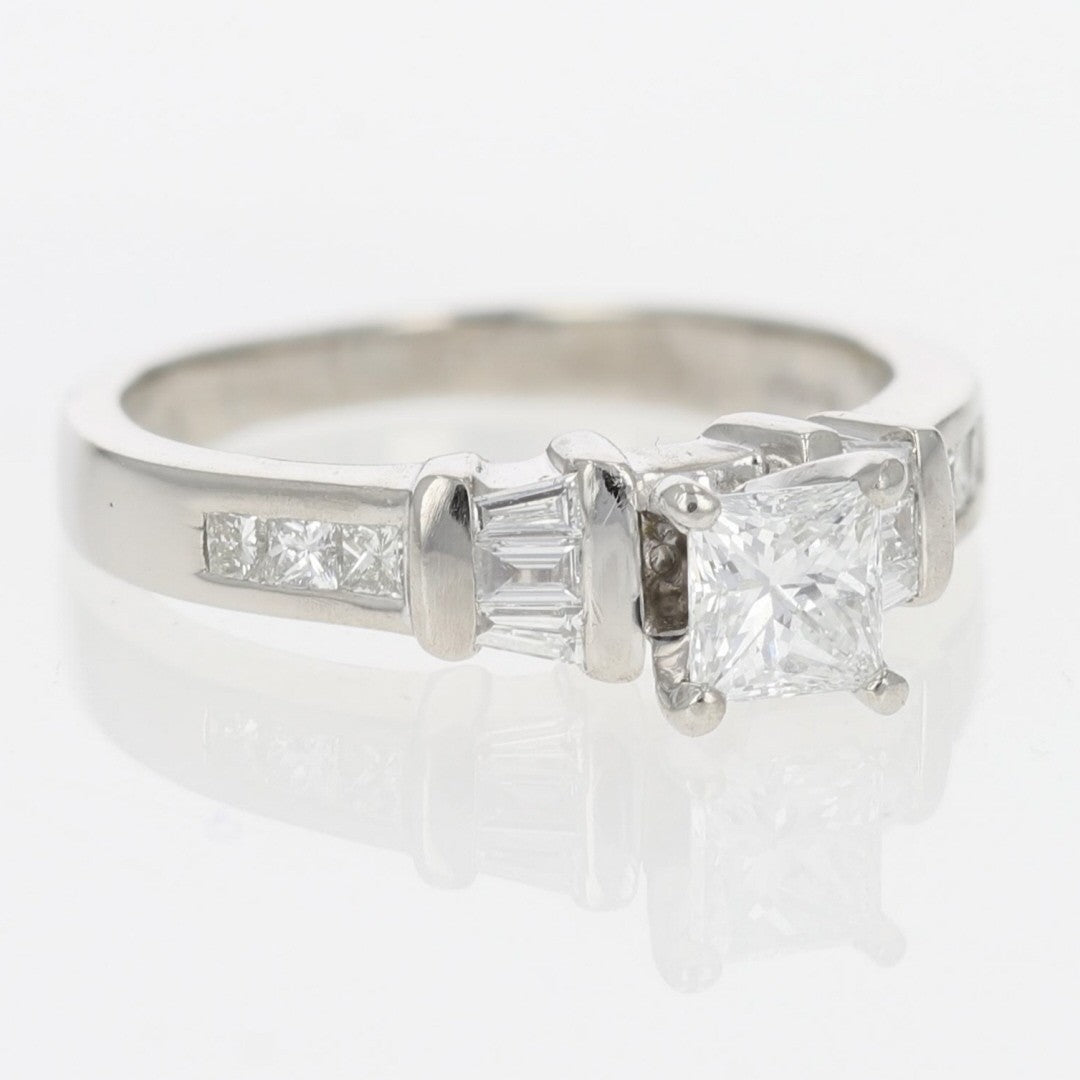 0.73ct Princess Cut Diamond Solitaire Ring — GIA Certified, Platinum