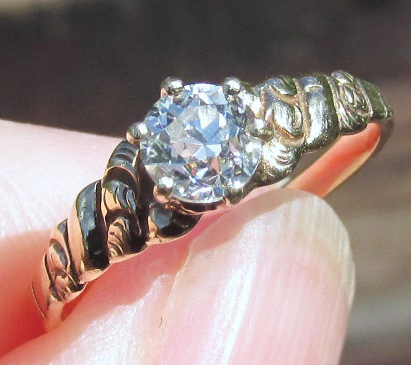 0.49ct Round Brilliant Art Deco Diamond Ring — GIA Certified, Platinum