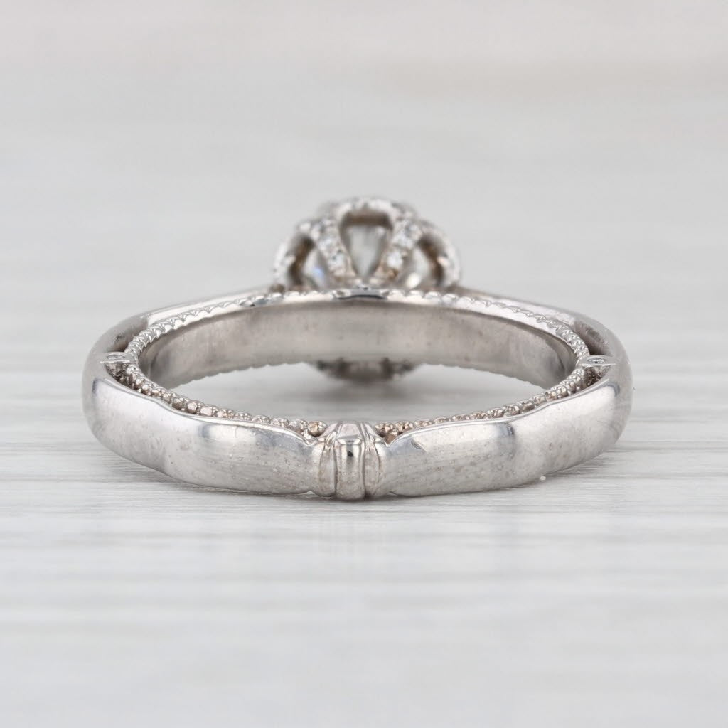 1.02ct Round Brilliant Diamond Halo Engagement Ring — GIA Certified, 18k White Gold