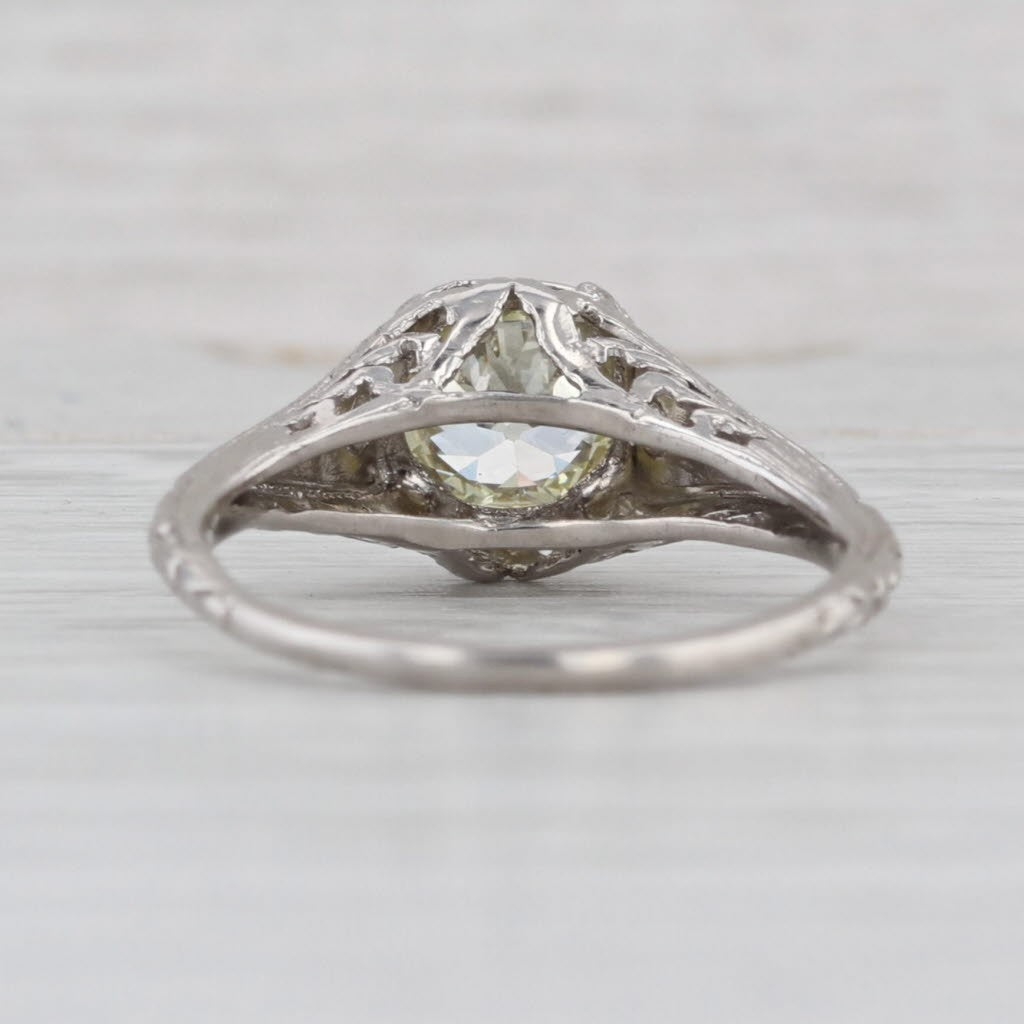 1.08ct Round Brilliant Diamond Engagement Ring — GIA Certified, Platinum