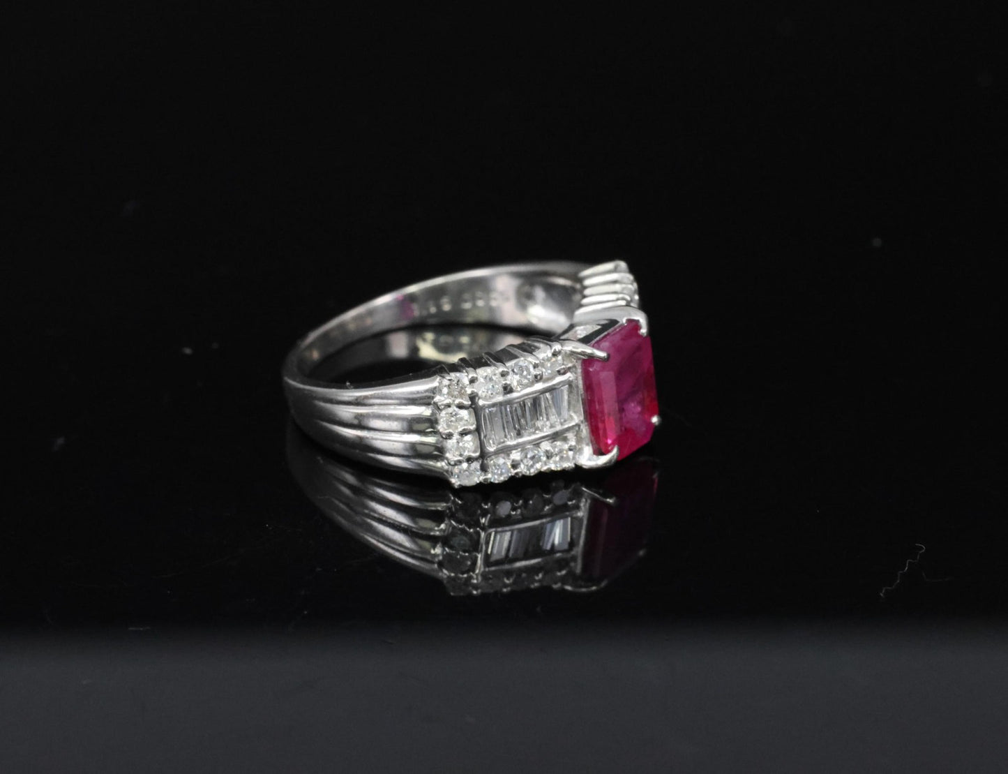 1.01ct Emerald Cut Diamond Engagement Ring — GIA Certified, 18k White Gold