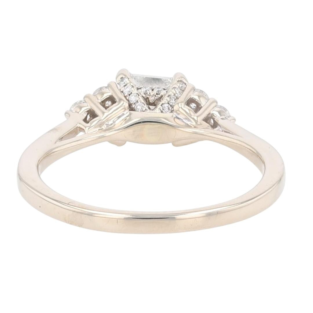0.81ct Princess Diamond Solitaire with Accent Ring — GIA Certified, 14k Rose Gold