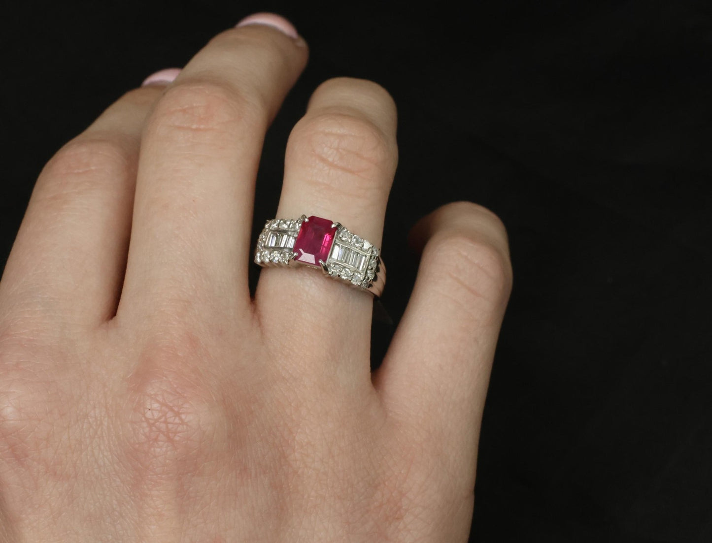 1.01ct Emerald Cut Diamond Engagement Ring — GIA Certified, 18k White Gold