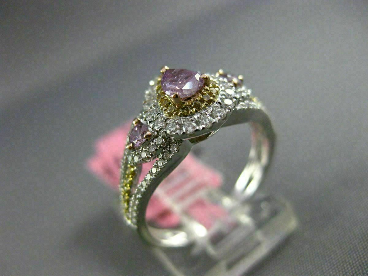 0.79ct Pear Diamond Halo Engagement Ring — GIA Certified, 18k Tri-Color Gold