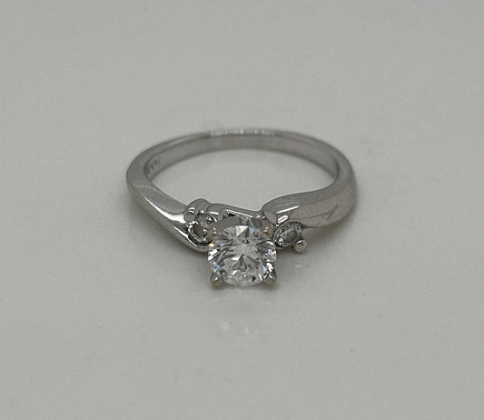 0.51ct Round Brilliant Diamond Wedding Band — GIA Certified, 14k White Gold
