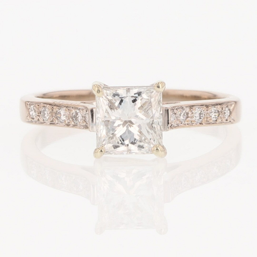 1.32ct Princess Cut Diamond Engagement Ring — GIA Certified, Platinum