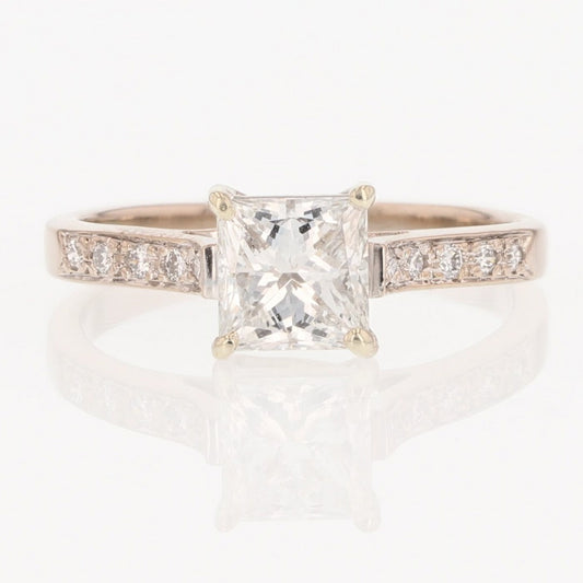 1.32ct Princess Cut Diamond Engagement Ring — GIA Certified, Platinum