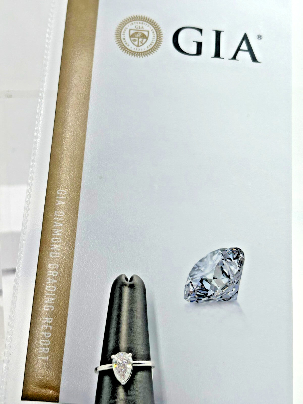 1.29ct Pear Brilliant Diamond Solitaire Ring — GIA Certified, Platinum