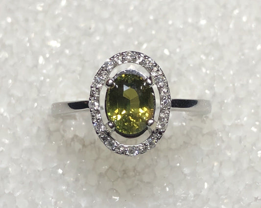 1.28ct Oval Alexandrite & Diamond Ring — GIA Certified, 14k Gold