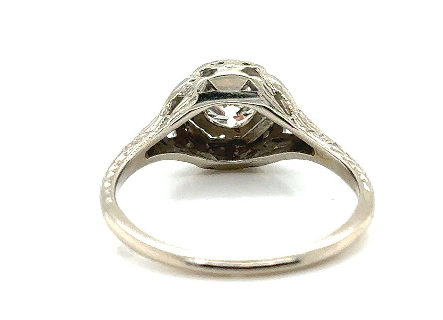 0.50ct Round Brilliant Diamond Cartier Ring — GIA Certified, 18k White Gold