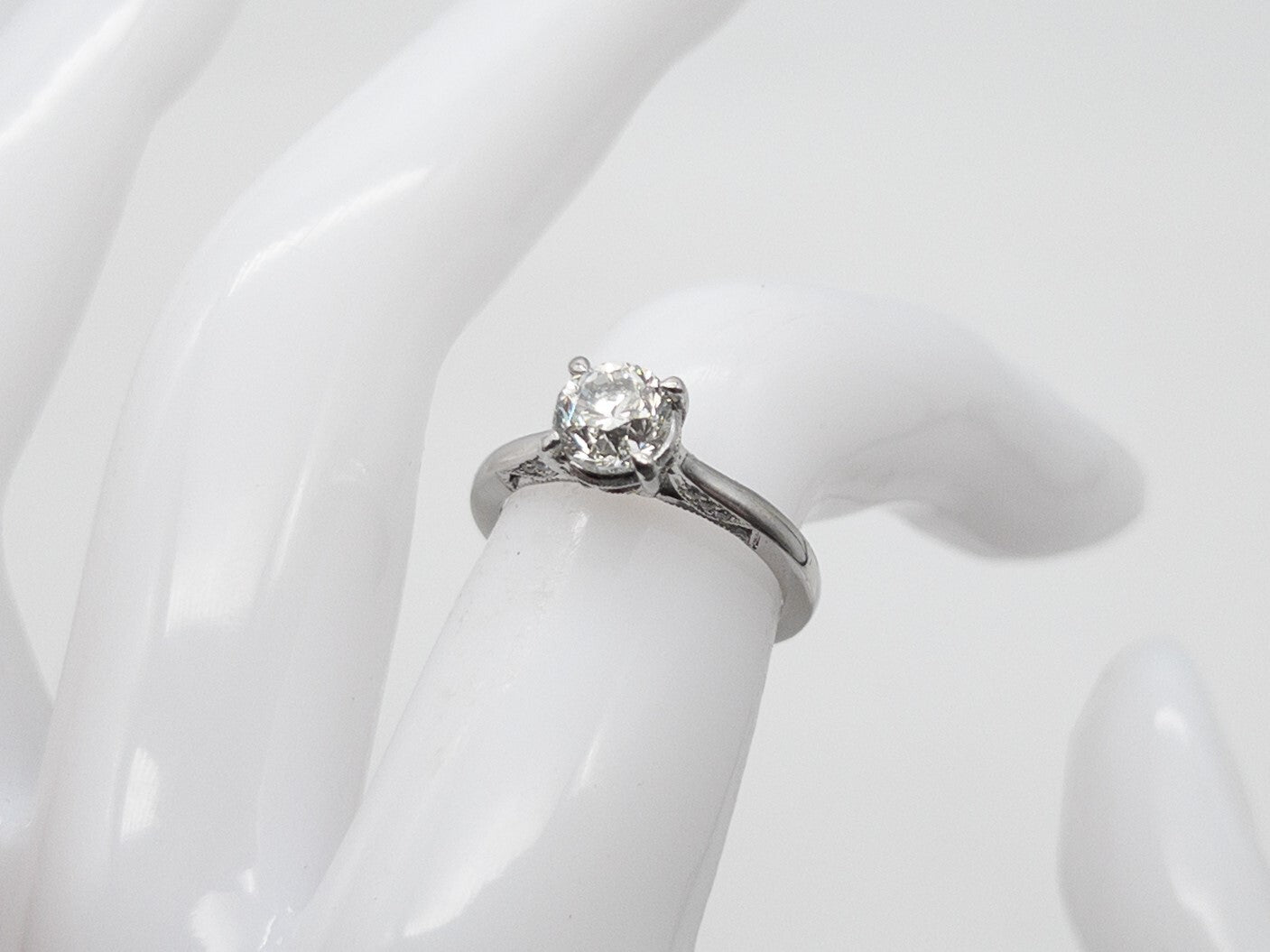 1.25ct Old European Cut Diamond Engagement Ring — GIA Certified, Platinum