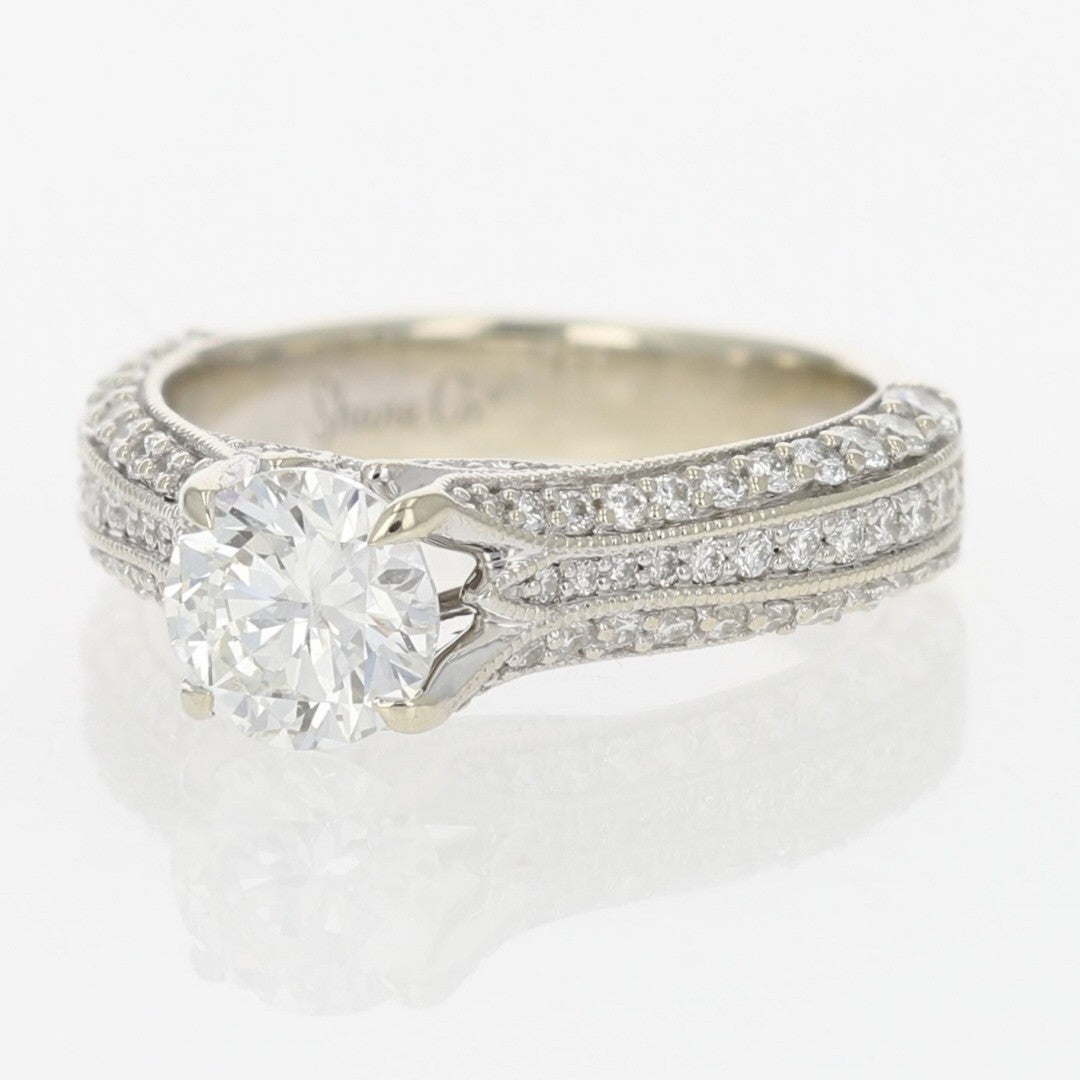 1.22ct Round Brilliant Diamond Engagement Ring — GIA Certified, 14k White Gold