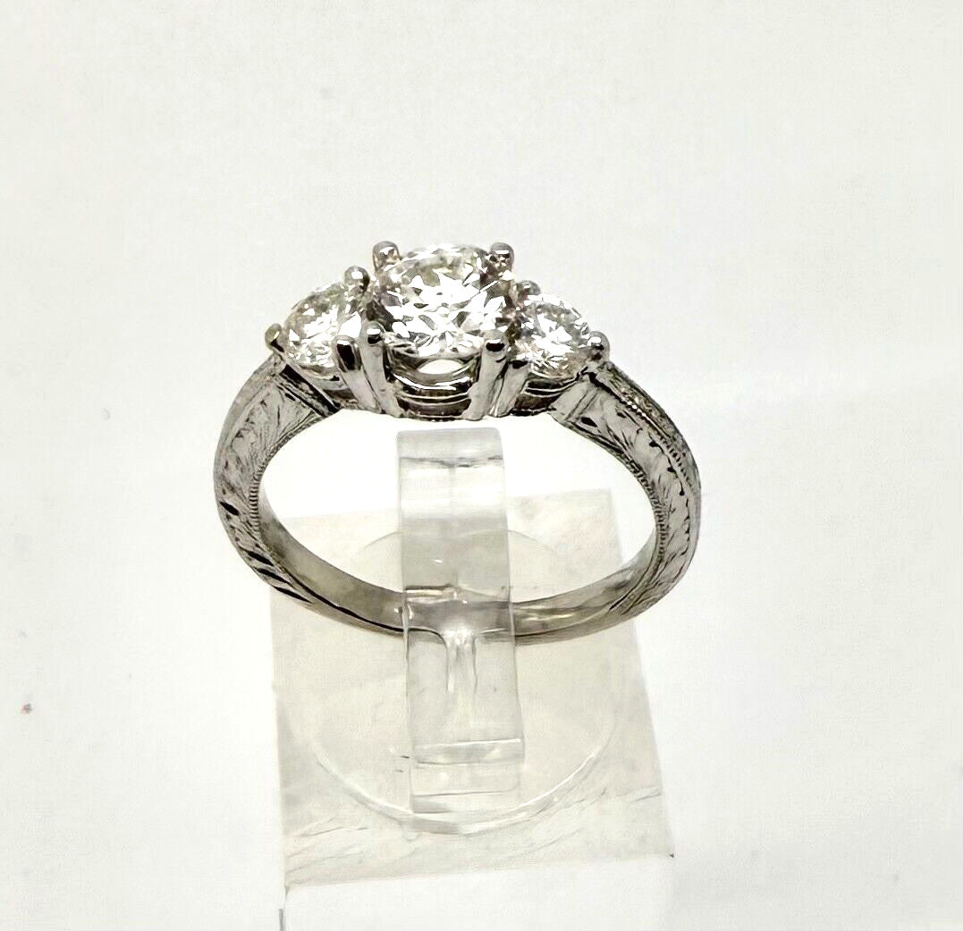 0.86ct Round Brilliant Diamond Bridal Set — GIA Certified, 18k White Gold
