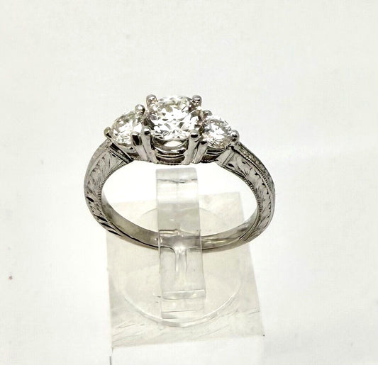 0.86ct Round Brilliant Diamond Bridal Set — GIA Certified, 18k White Gold