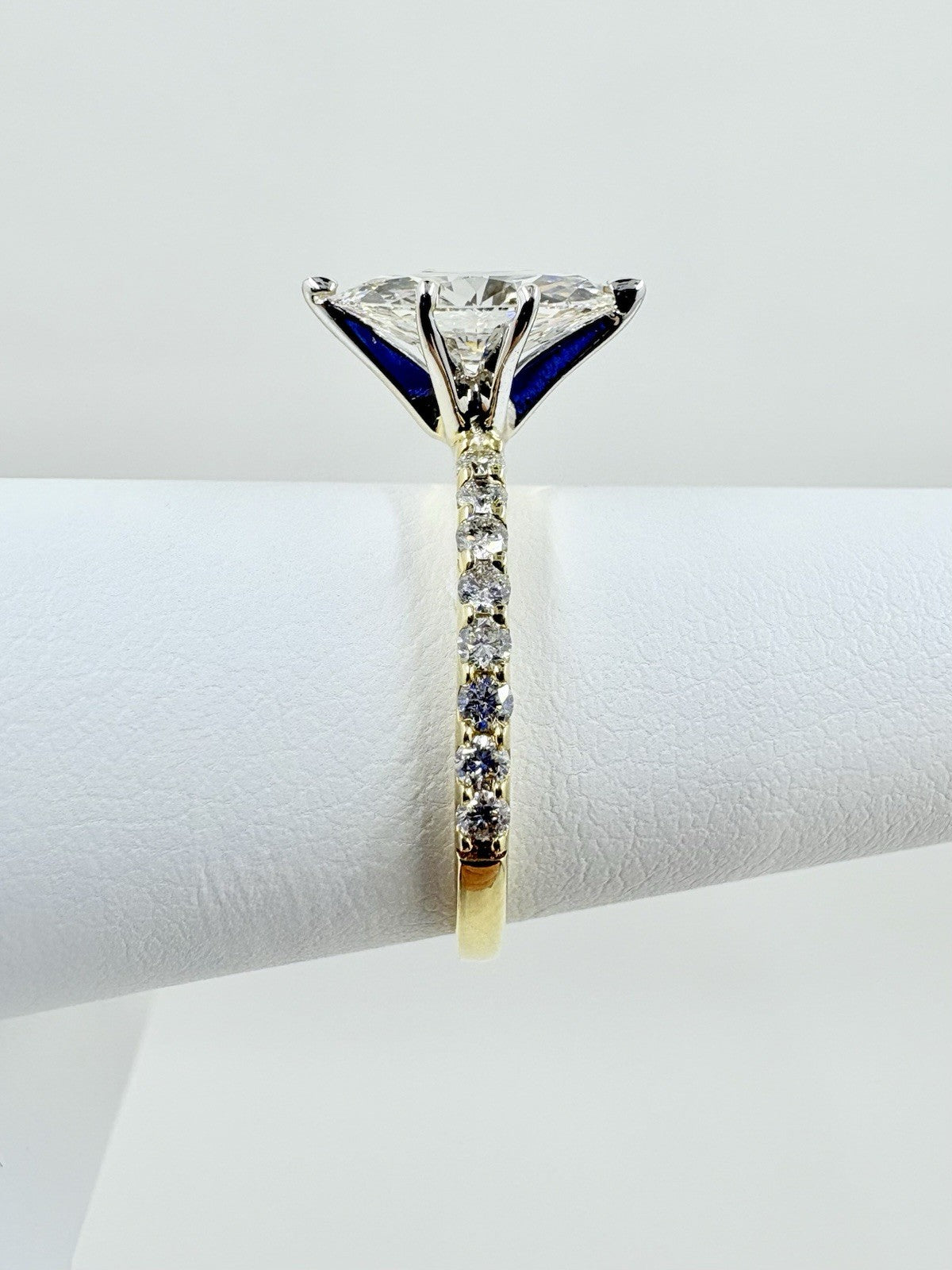 0.90ct Marquise Diamond Engagement Ring — GIA Certified, 14k Two-Tone Gold
