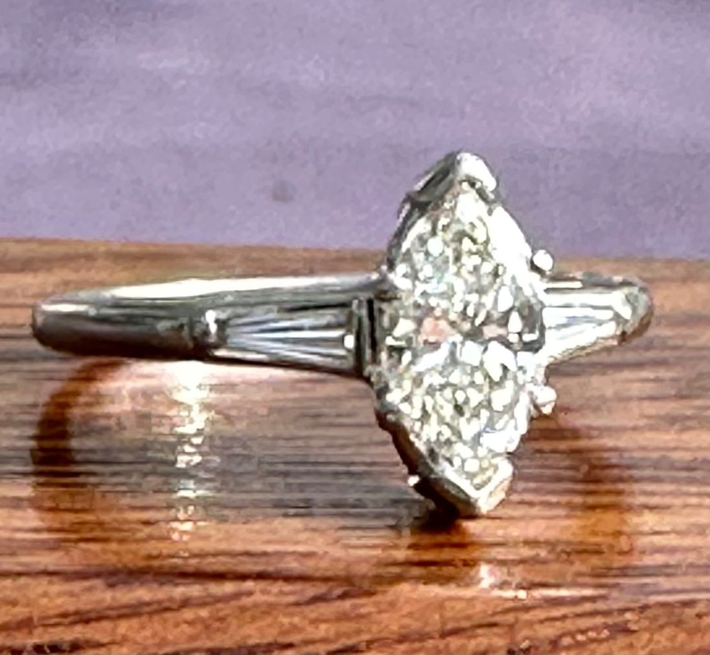 0.84ct Marquise Diamond 3-Stone Ring — GIA Certified, Platinum
