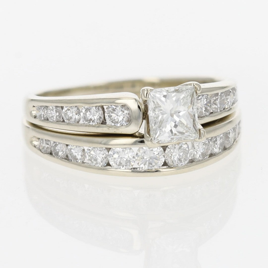 1.64ct Princess Cut Diamond Engagement Ring — GIA Certified, 14k Multi-Tone Gold