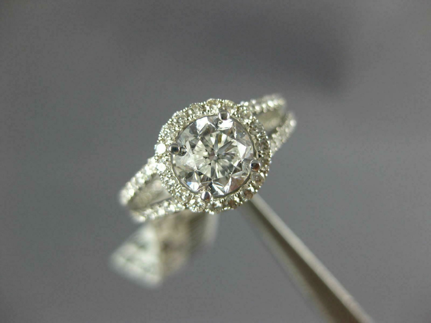 1.81ct Round Brilliant Halo Engagement Ring — GIA Certified, 14k White Gold