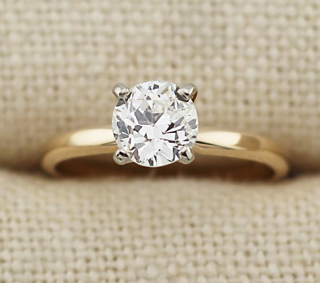 1.14ct Old European Cut Diamond Art Deco Ring — GIA Certified, Platinum