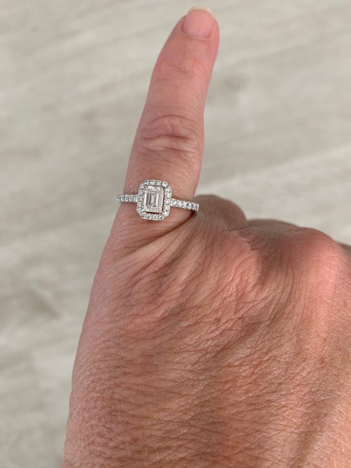 0.62ct Emerald Cut Diamond Engagement Ring — GIA Certified, Platinum