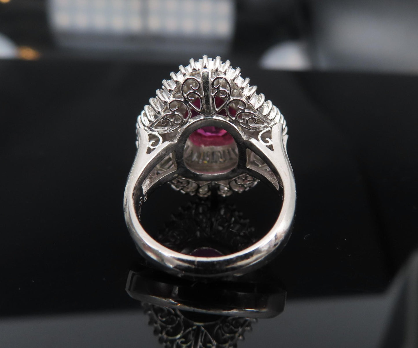 3.04ct Oval Ruby & 1.64ct Diamond Ring — GIA Certified, Platinum