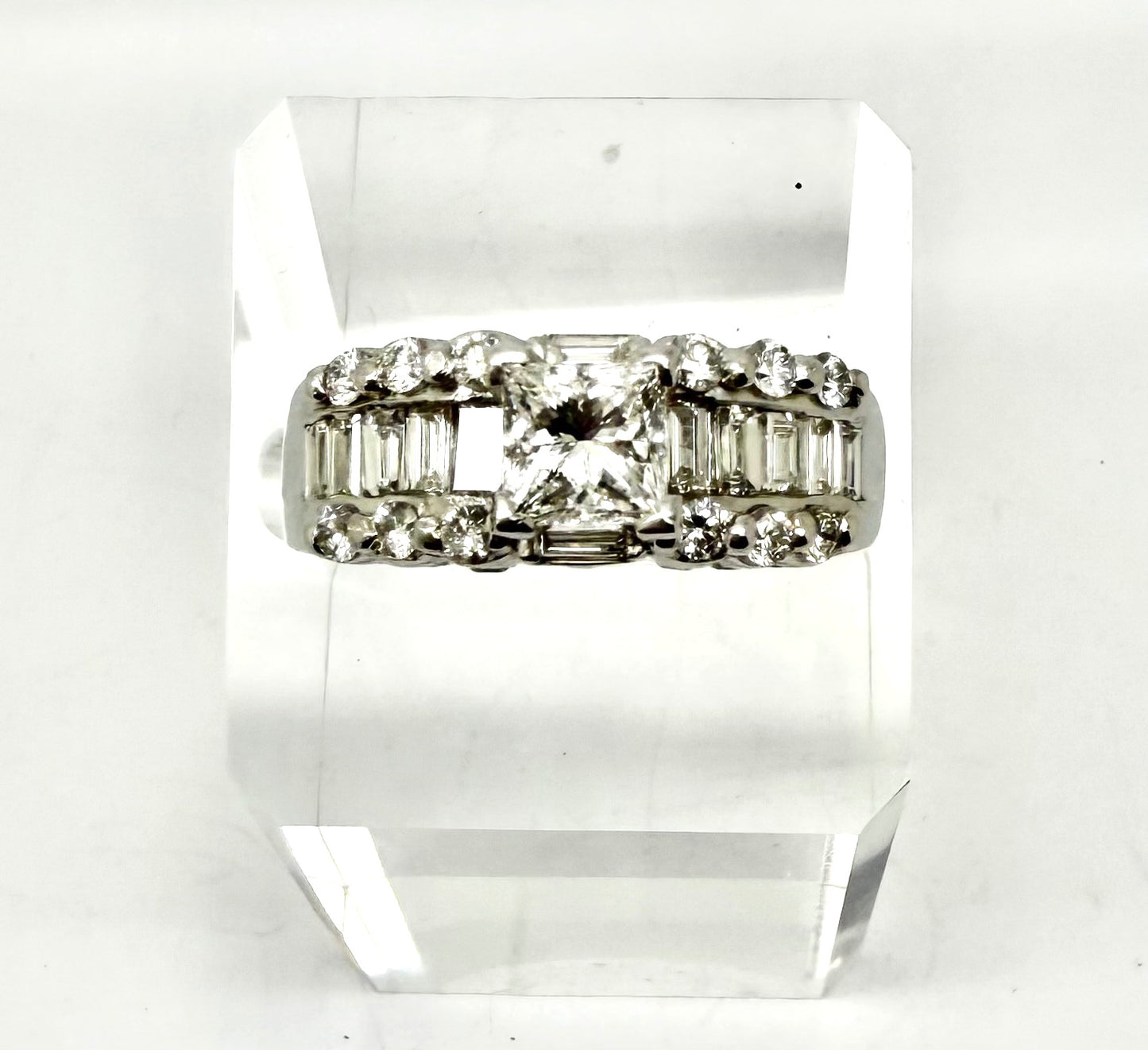 1.21ct Square Modified Brilliant Diamond Statement Ring — GIA Certified, Platinum