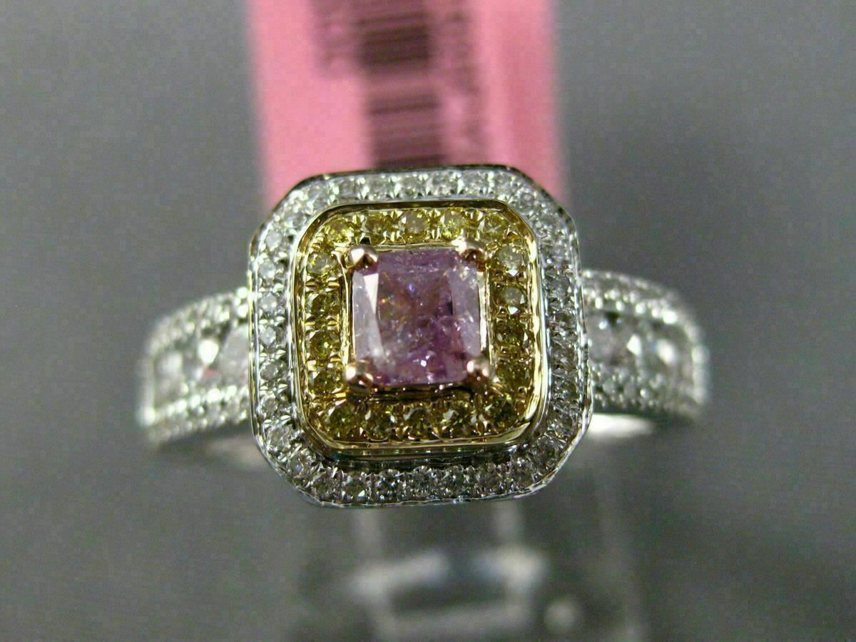 0.93ct Cushion Diamond Halo Engagement Ring — GIA Certified, 18k Two-Tone Gold