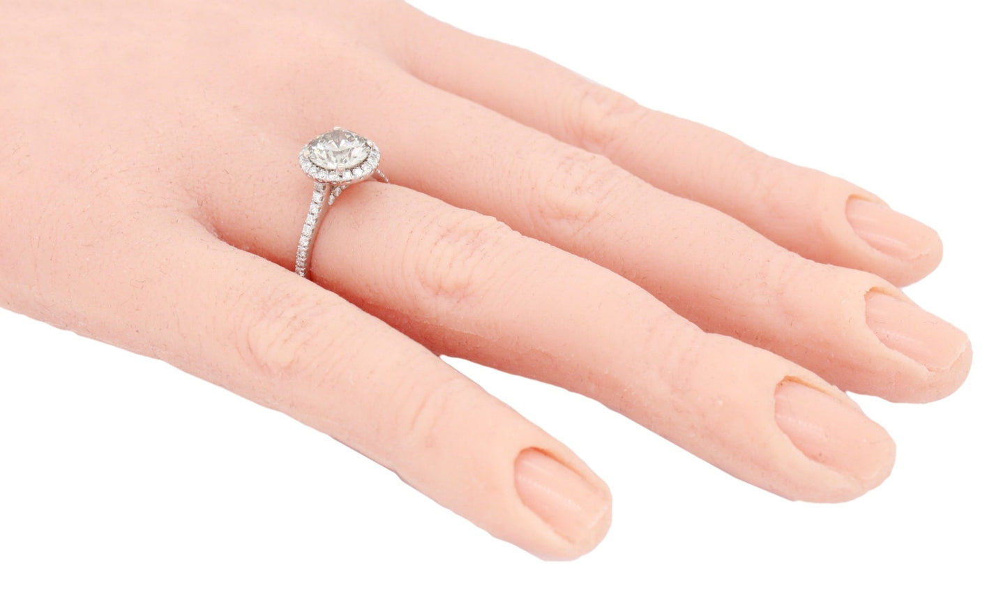1.81ct Round Brilliant CVD Lab Diamond Halo Ring — GIA Certified, 14k White Gold