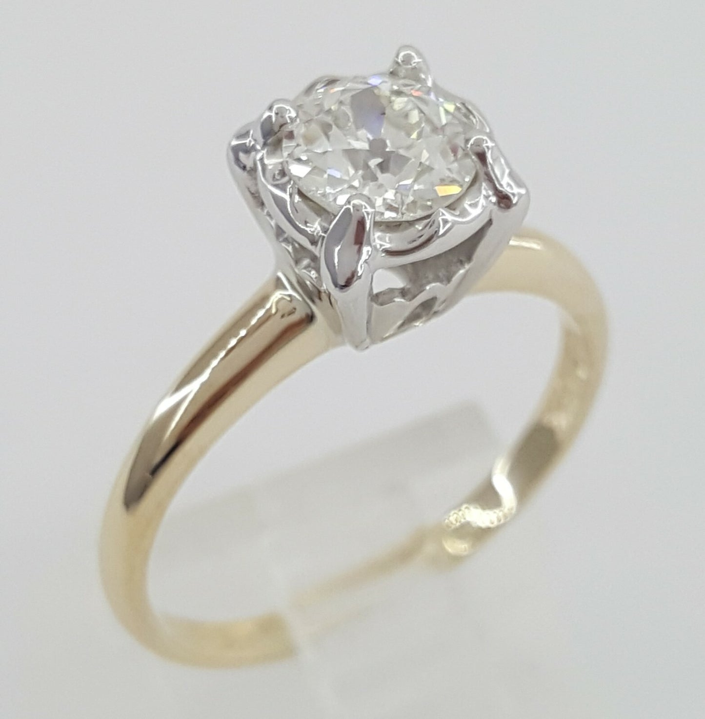 0.78ct Old European Brilliant Diamond Solitaire Ring — GIA Certified, 14k Yellow Gold