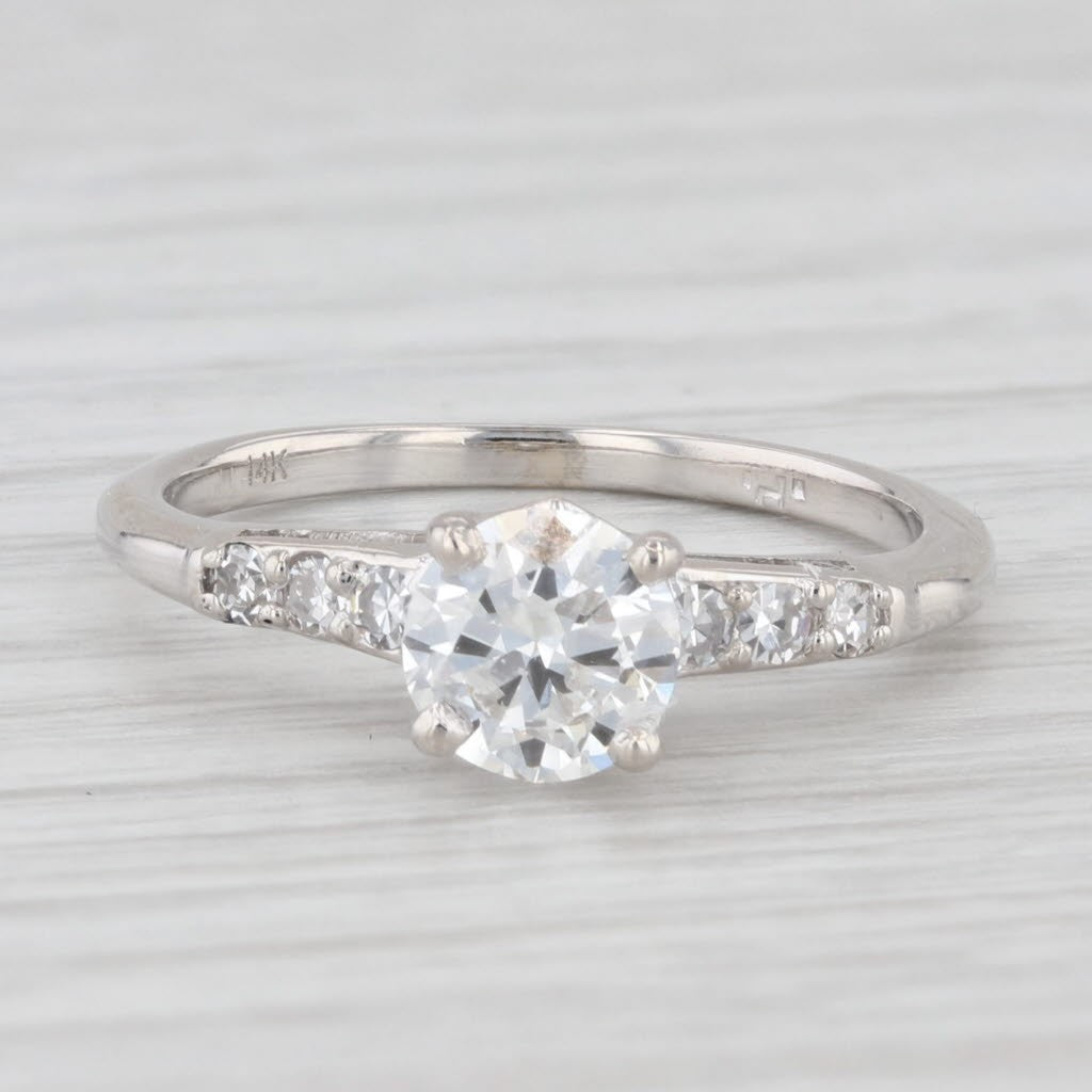 0.69ct Round Brilliant Diamond Engagement Ring — GIA Certified, 14k White Gold