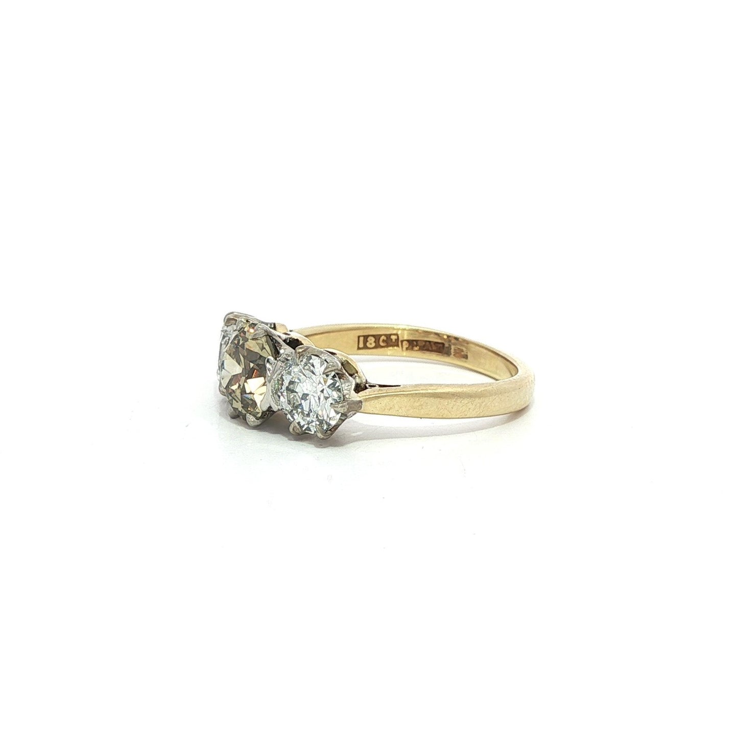 1.08ct Old Mine Cut Diamond Engagement Ring — GIA Certified, Platinum