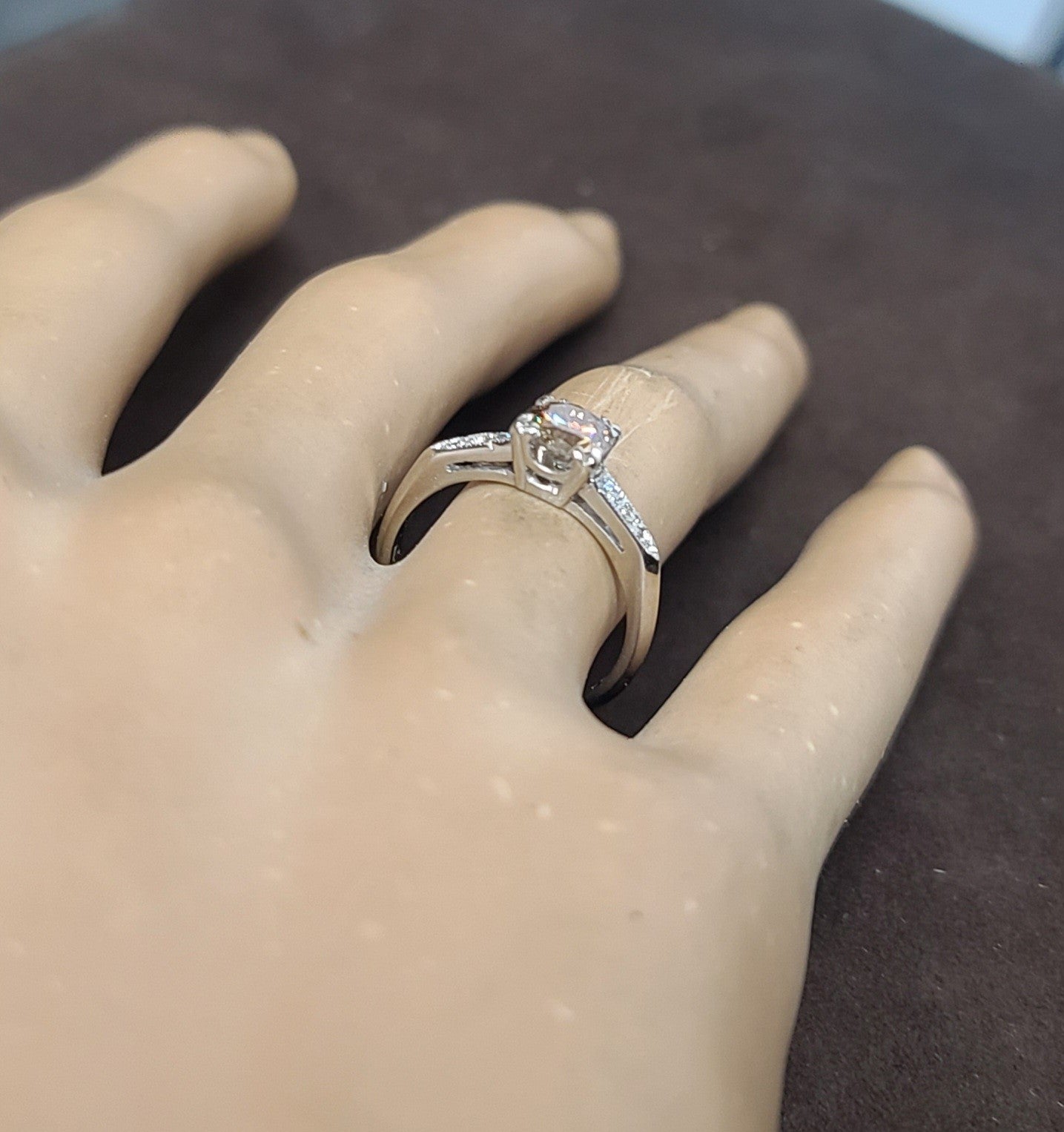 0.71ct Round Brilliant Champagne Diamond Vintage Ring — GIA Certified, Platinum