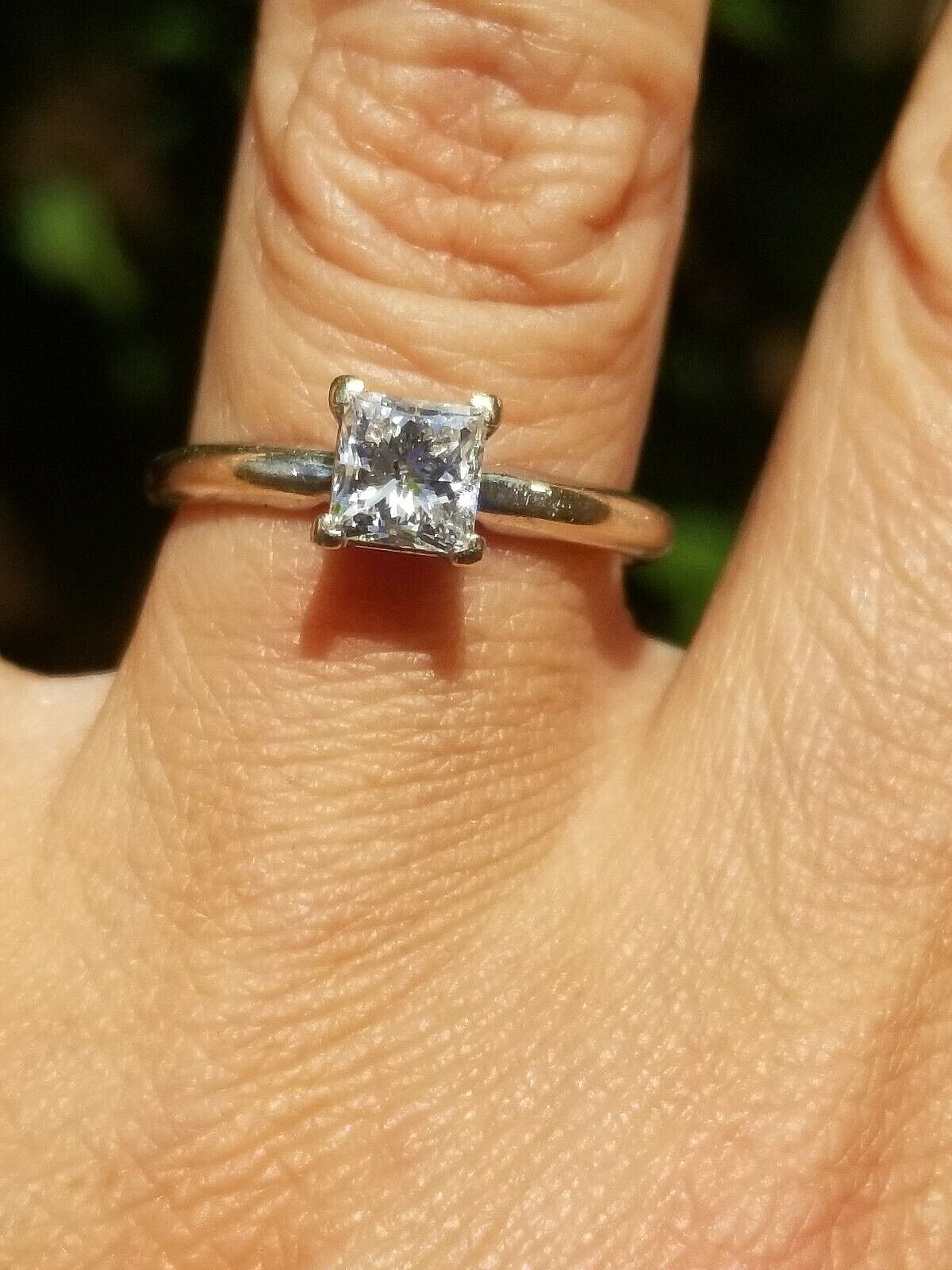 0.80ct Princess Cut Diamond Solitaire Ring — GIA Certified, 14k White Gold