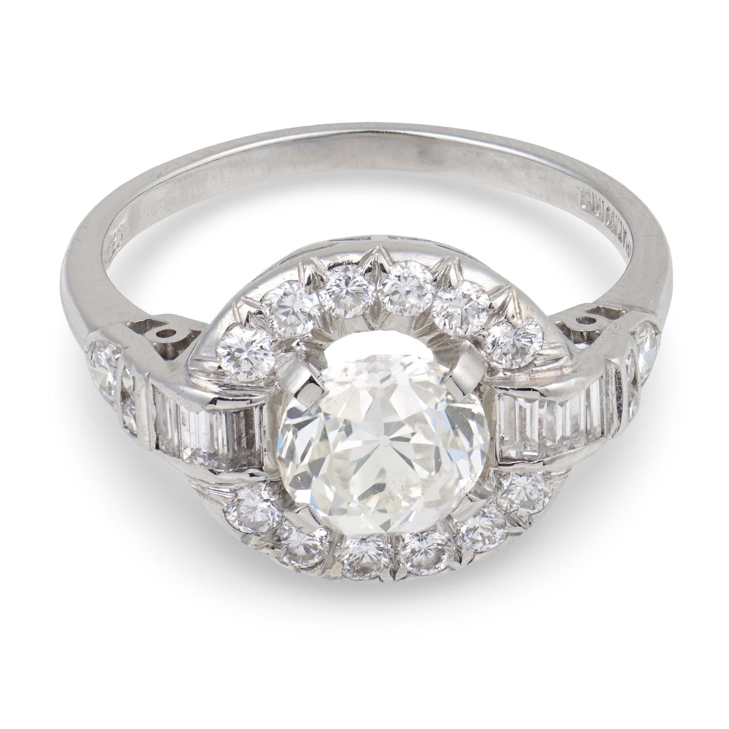 1.25ct Old European Cut Diamond Engagement Ring — GIA Certified, Platinum