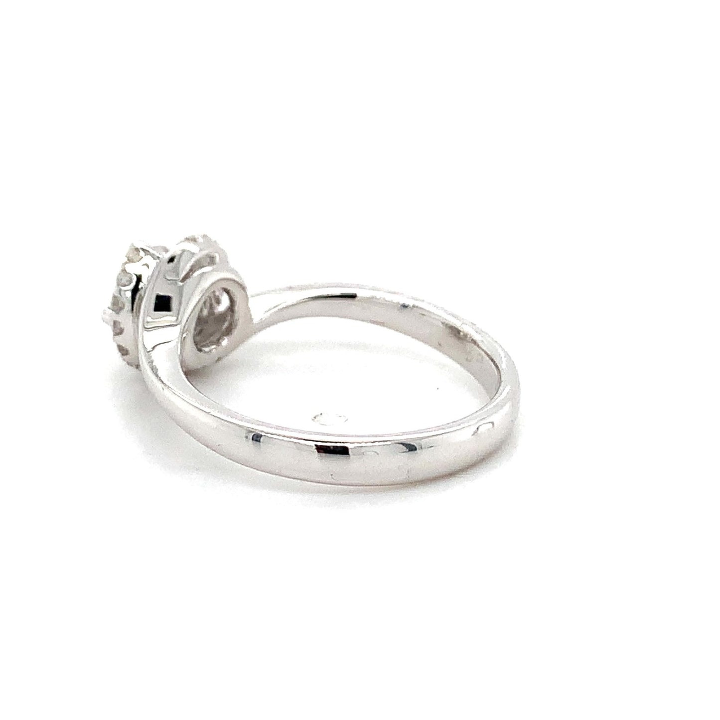 0.58ct Round Brilliant Diamond Milgrain Wedding Set — GIA Certified, 14k White Gold