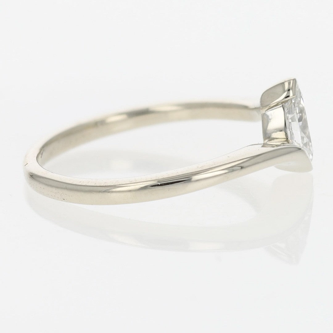0.46ct Marquise Diamond Solitaire Ring — GIA Certified, 14k White Gold