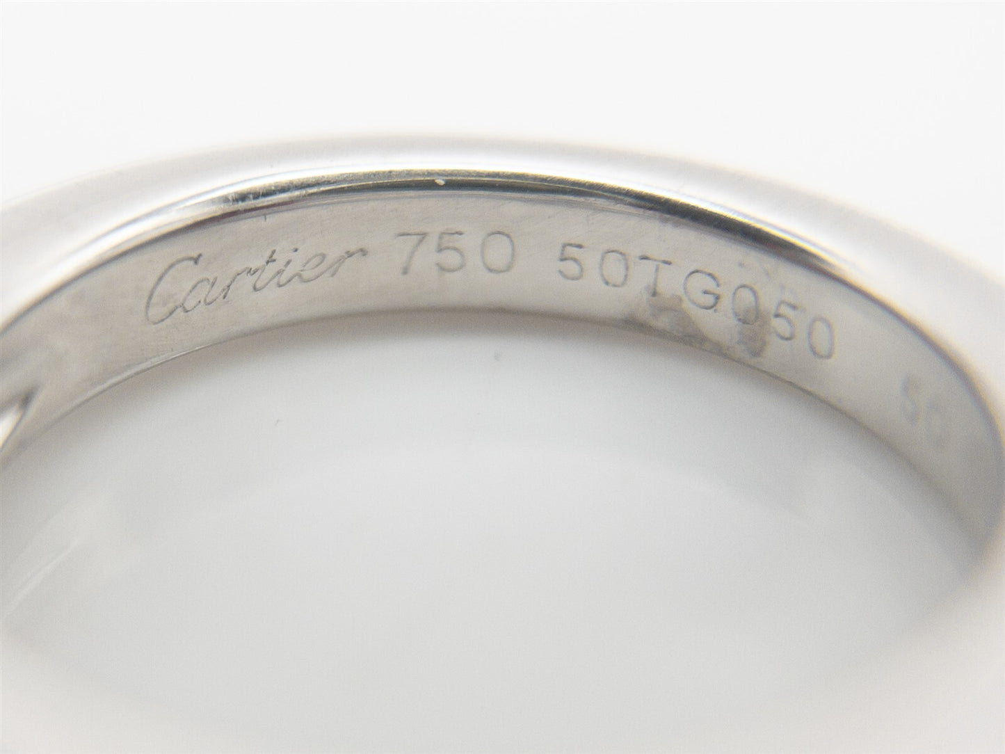0.50ct Round Brilliant Diamond Cartier Ring — GIA Certified, 18k White Gold
