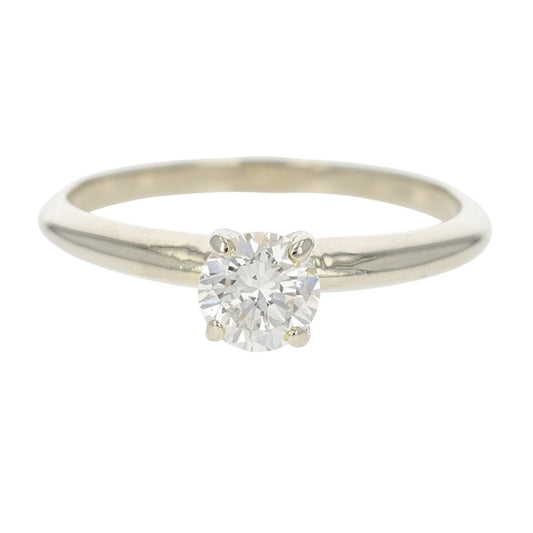 0.71ct Round Brilliant Diamond Solitaire Ring — GIA Certified, 14k White Gold