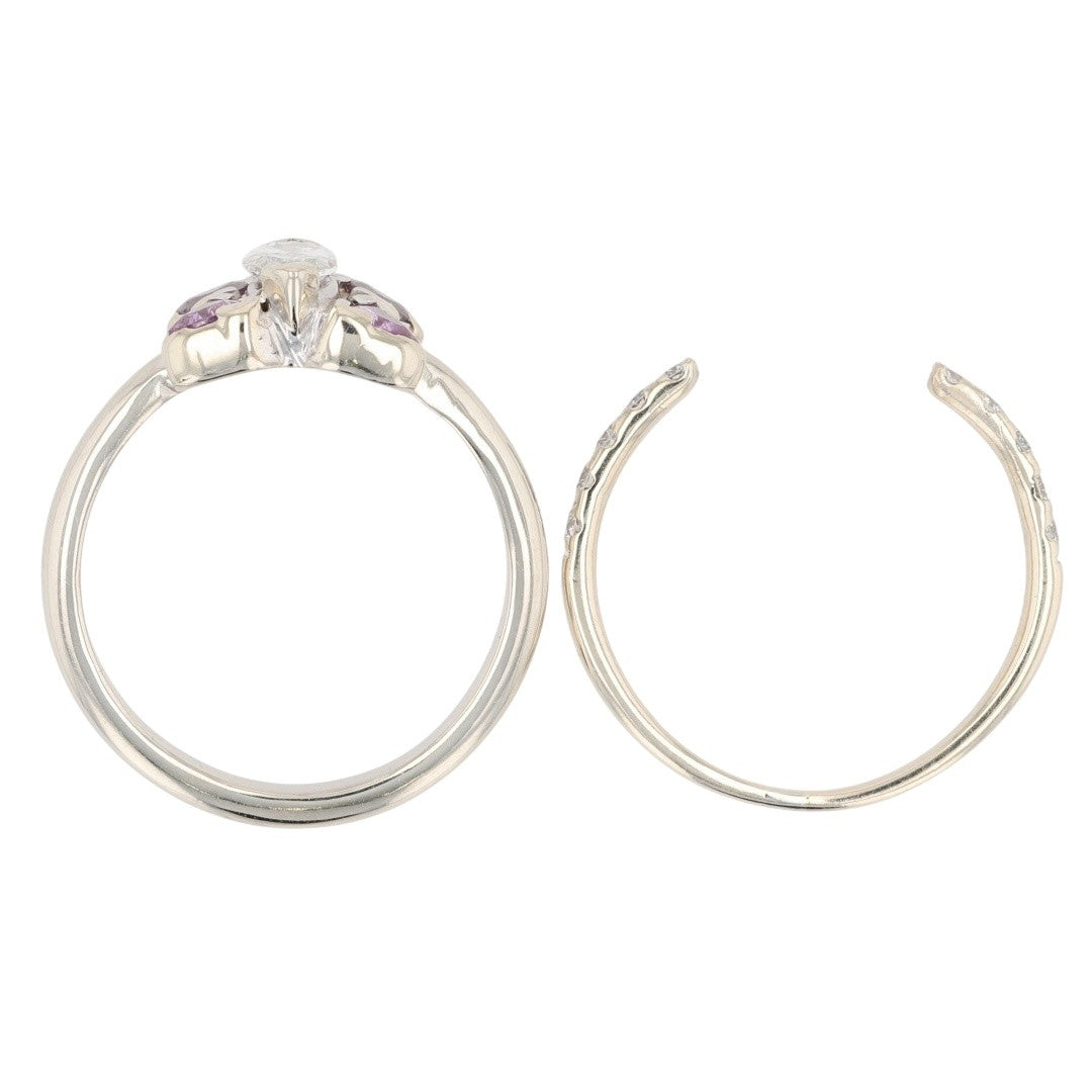 1.7ct Marquise Diamond Wedding Set — GIA Certified, 14k White Gold